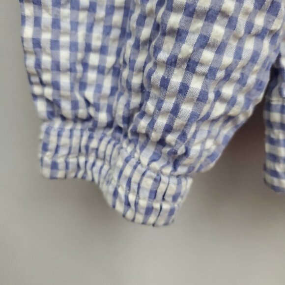 ❤️275 The Tog Shop Gingham Seersucker Zip Up Light Jacket - Picture 5 of 8